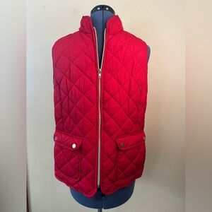 St. John's Bay Vibrant Red Apparel Quilted Vest